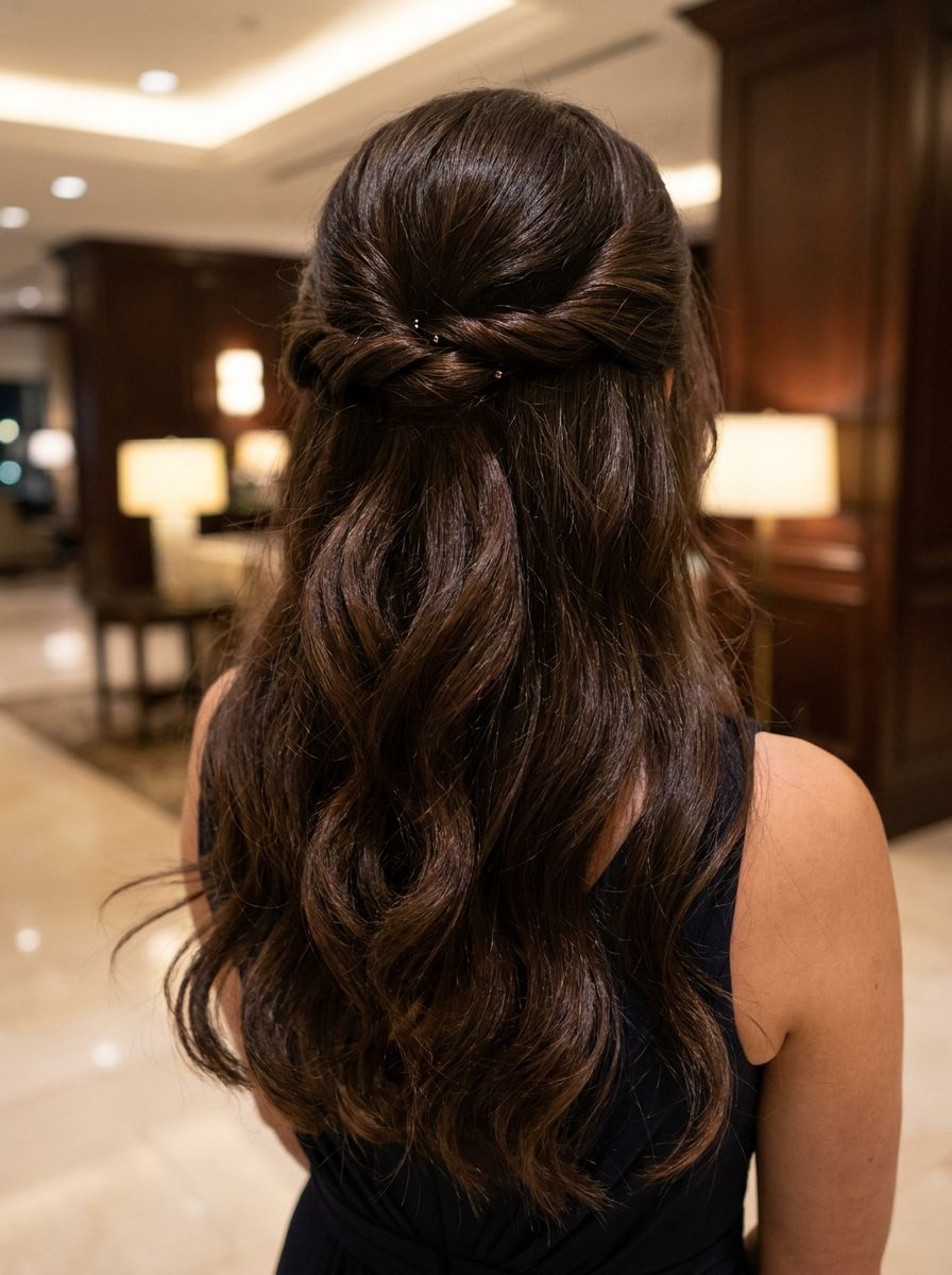 Half-Up Twist - Festliche Frisuren lange Haare
